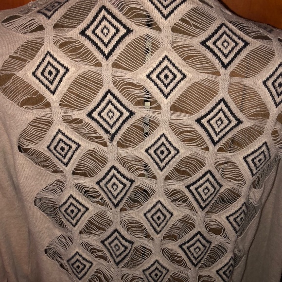 DONATING SOON!!! Tan cardigan with cute cutout design back - Picture 3 of 3